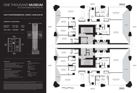 One Thousand Museum Half Floor Residence Zone 3